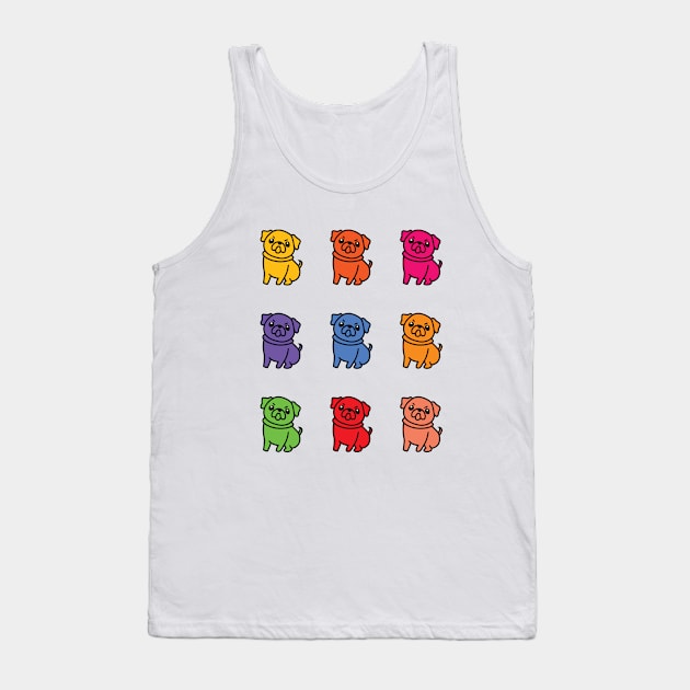 Rainbow bulldog Tank Top by Kawaii Bomb